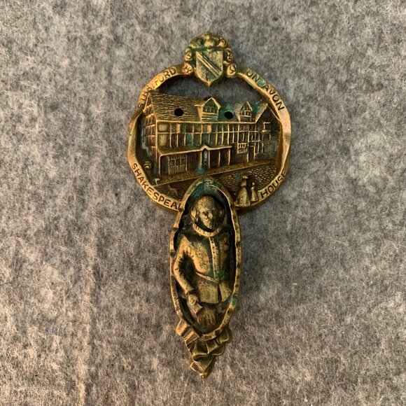 Stratford Other - Vintage Stratford on Avon Shakespeare Solid Brass Door Knocker